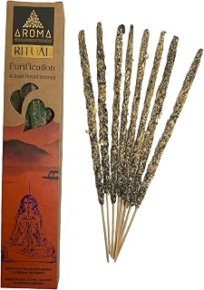 HOSTENATURA Incienso Orgánico Ritual Purificación Aroma Incienso Artesanal - Cajita con 8 barritas - 1 Hora duración