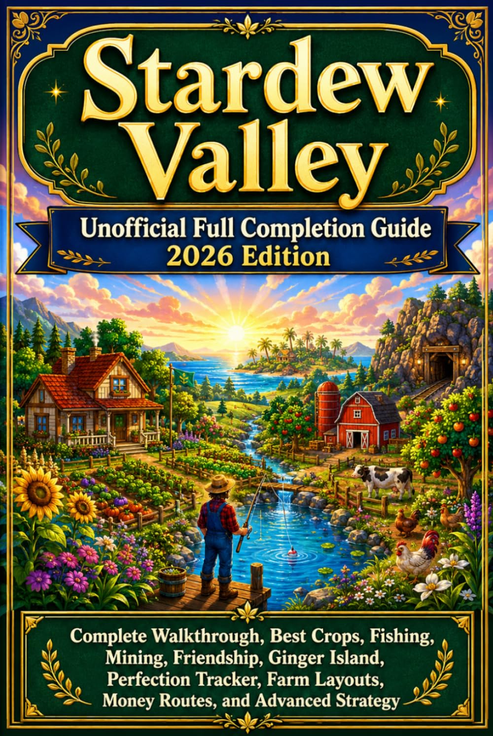 Stardew Valley Unofficial Full Completion Guide 2026 Edition: Complete Walkthrough, Best Crops, Fishing, Mining, Friendship, Ginger Island, Perfection ... Layouts, Money Routes, and Advanced Strategy