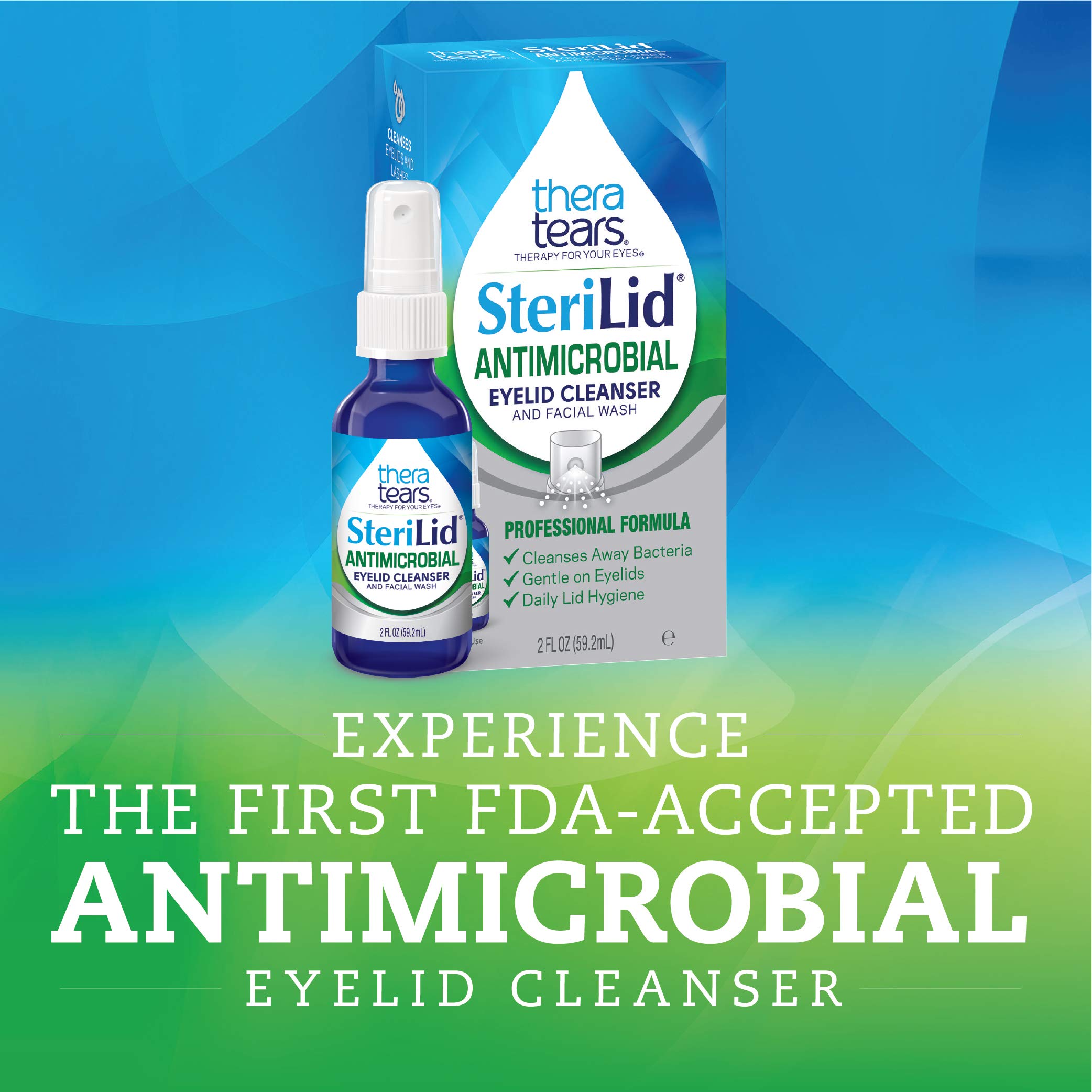 TheraTears Sterilid Antimicrobial Eyelid Cleanser and Facial Wash, with