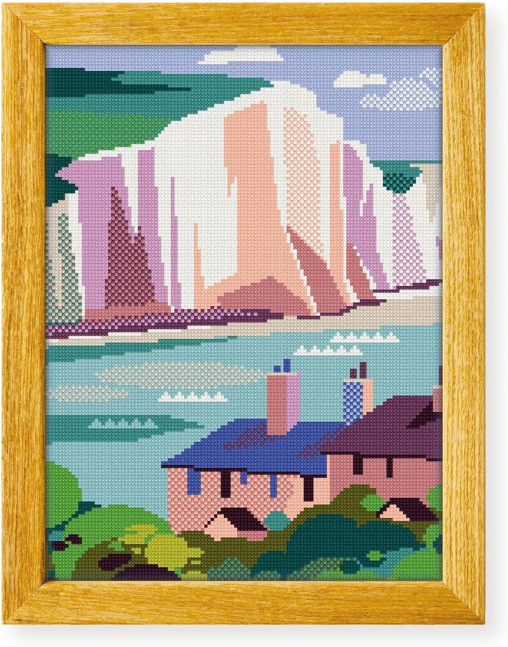 Awesome Pattern Studio Seven Sisters White Cliffs DS1157, Diamond Painting Kit, Diamond Art Kits for Adults, Full Drill 5D Diamond Dots Kits. All Items Included.