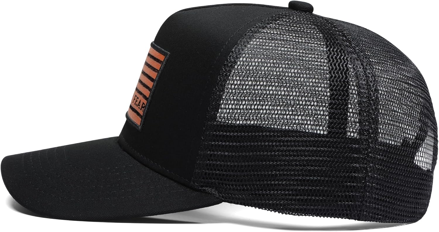 Trucker Hat Jesus & American Flag Baseball Cap for Men Women - Faith Over Fear, Fathers Day/Christmas/Birthday Gifts - Image 5