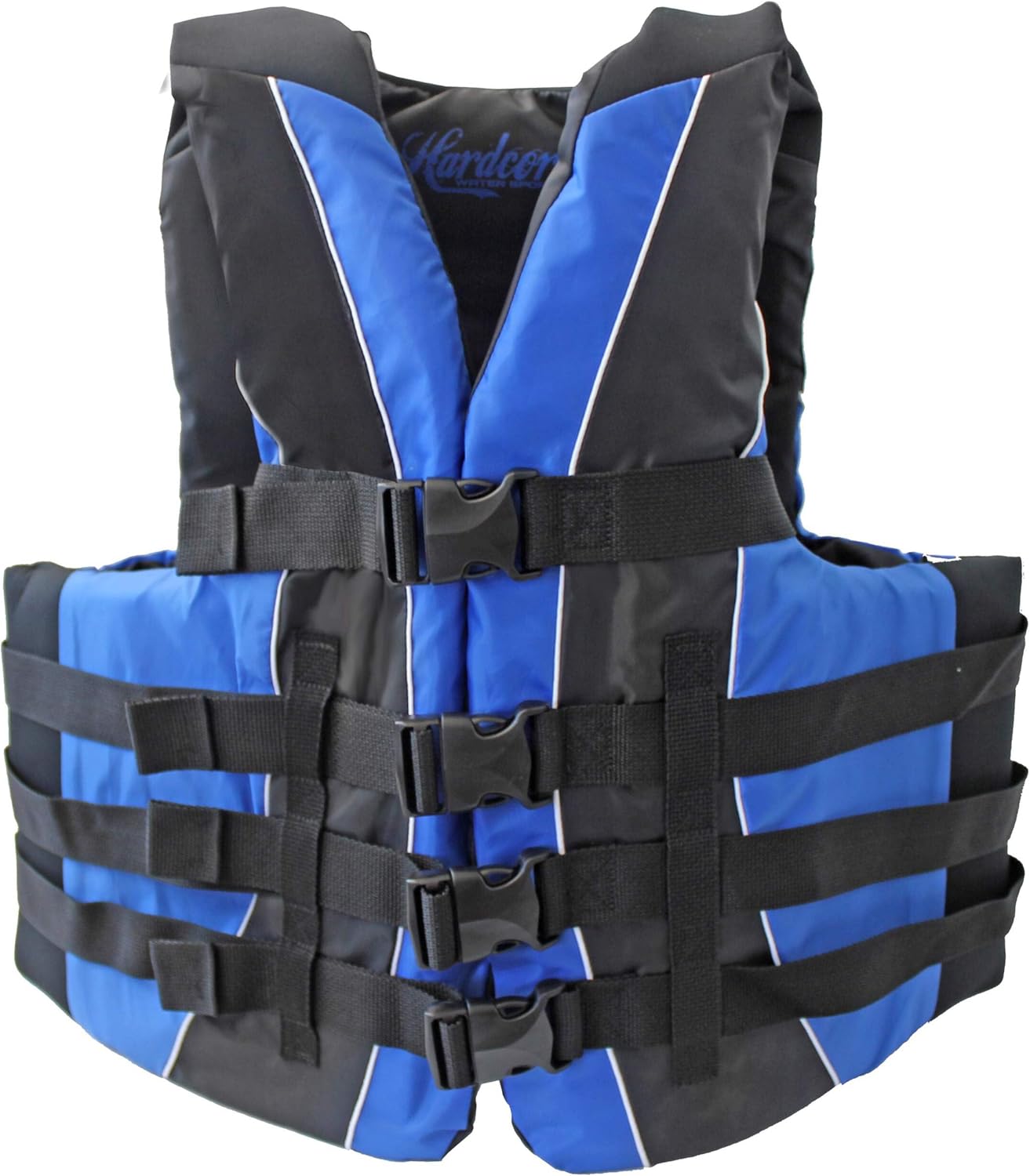 Hardcore Water Sports Premium Neo/Poly Life Jacket | USCG Approved Type III Life Vest for Waterskiing, Boating, Wakeboarding, Canoeing, Tubing
