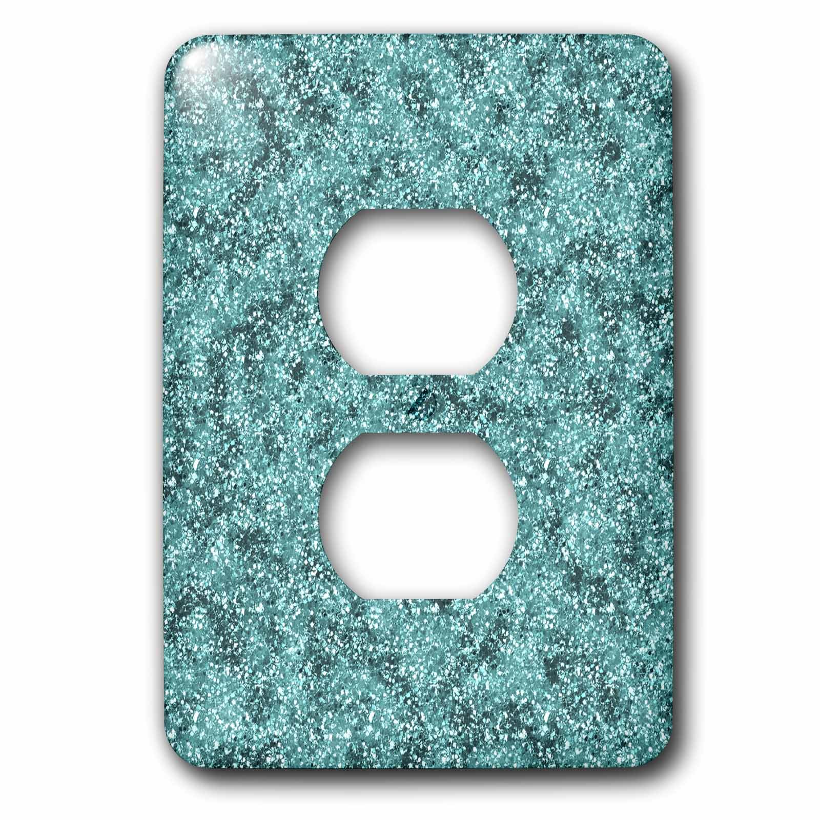 Cache de prise à 2 paillettes bleu solution déco pour masquer les imperfections