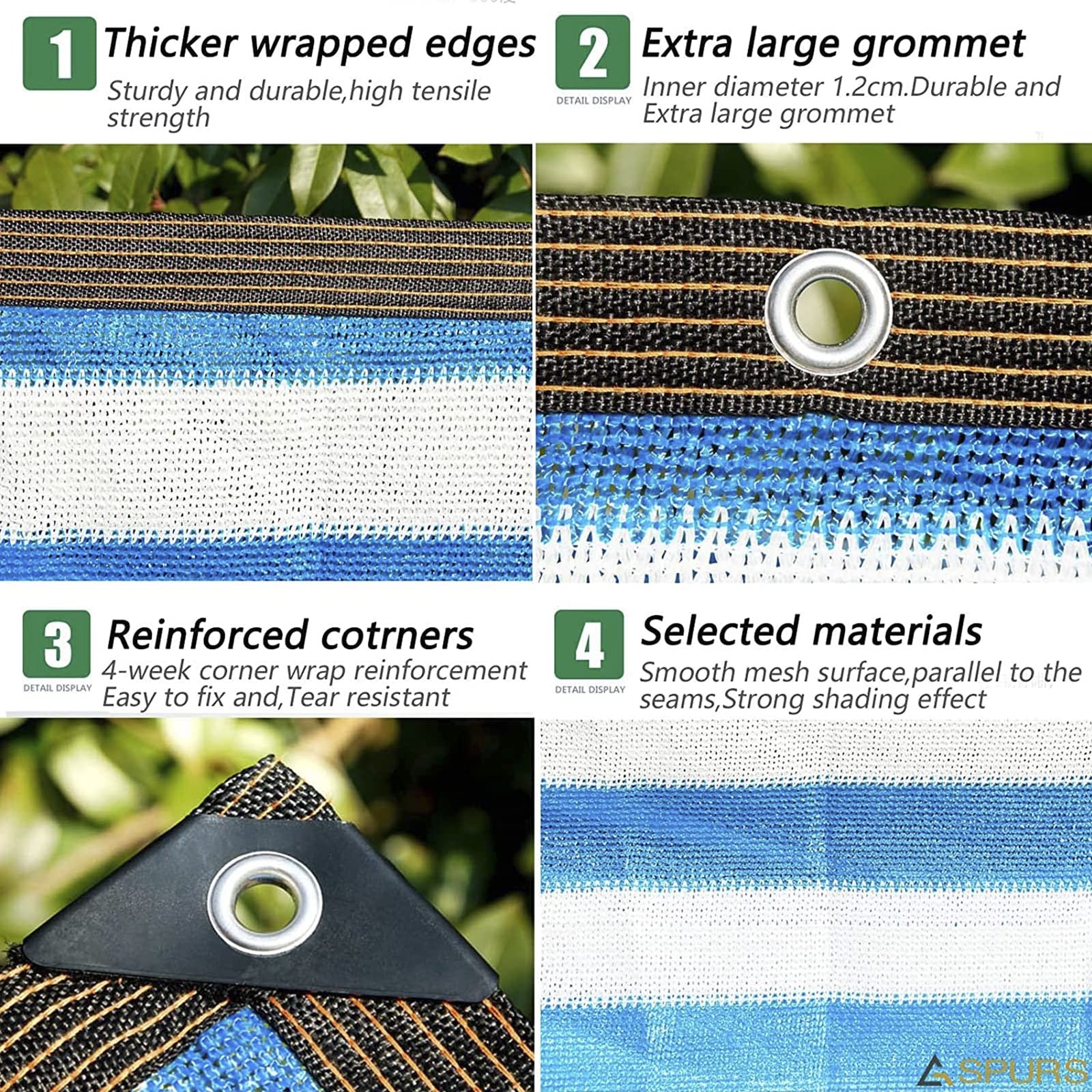 90% Sun Shade Cloth 20x25 FT - Outdoor Patio Cover For Plants, Greenhouse & Backyard Shade