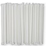 DuraHome Plastic Straws Individually Wrapped BPA Free Restaurant Style Disposable Straw (10.25 Long Straws, White)
