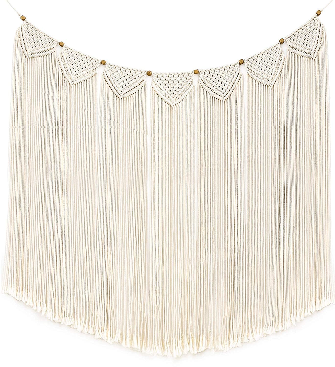 Mkono Large Macrame Wall Hanging Boho Tapestry Woven Bohemian Above Bed Wall Decor Wedding Christmas Backdrop Decoration for Bedroom Living Room Nursery Dorm Apartment, Idea Gift, 47" L X 28" W