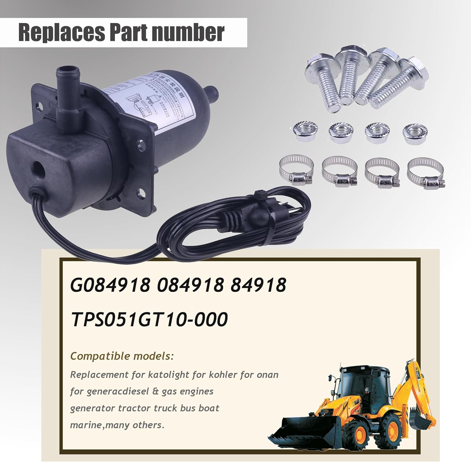 120V 500W Block Engine Preheater Hotstart Compatible with Generac Generator Replaces G084918 084918 84918 TPS051GT10-000