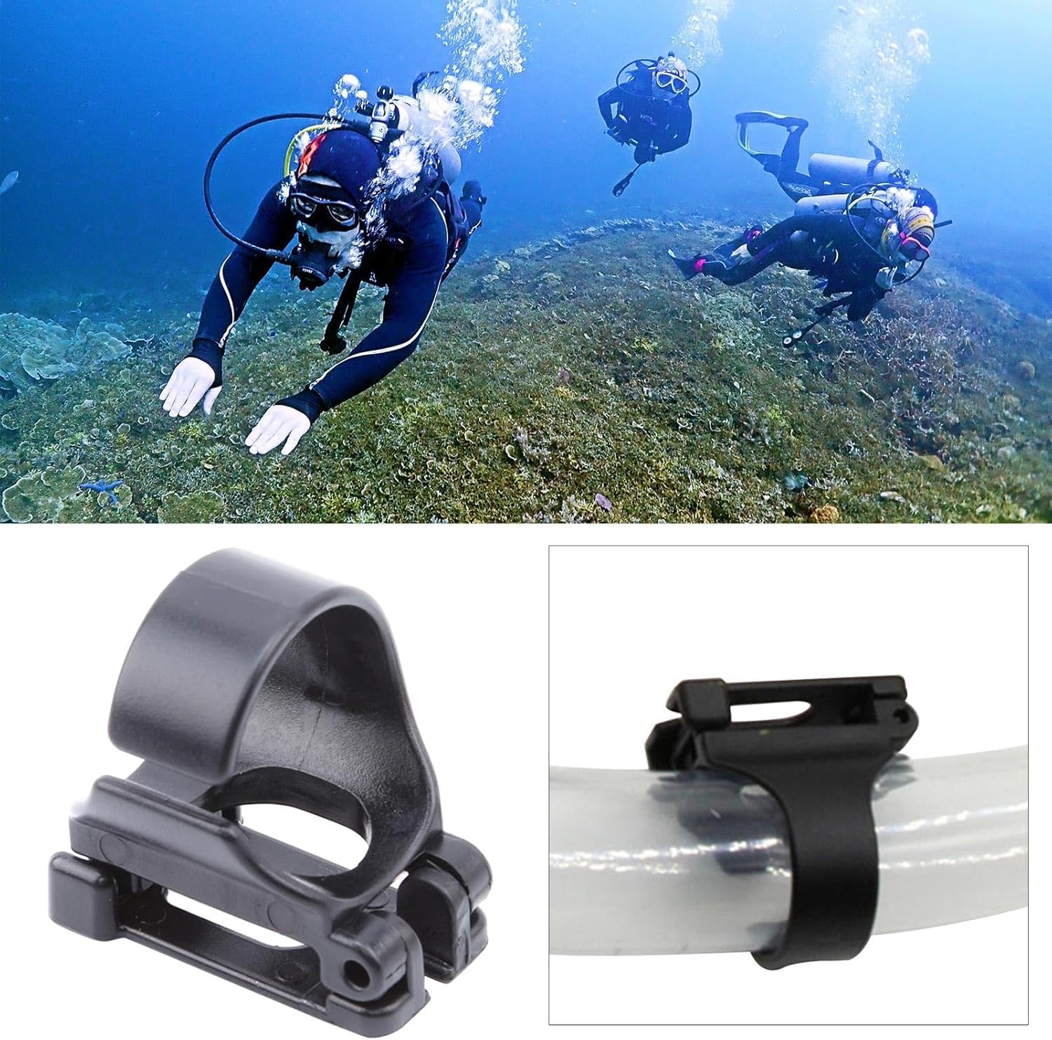 4Pcs Black Diving Snorkel Buckle Dive Gear Scubas Diving Part Pipe Shelf Brackets Snorkel Keeper Clip Snorkel Clip Replacement Snorkel Clip Snorkel Holder Snorkel Retainers Air Tube Keeper Diving