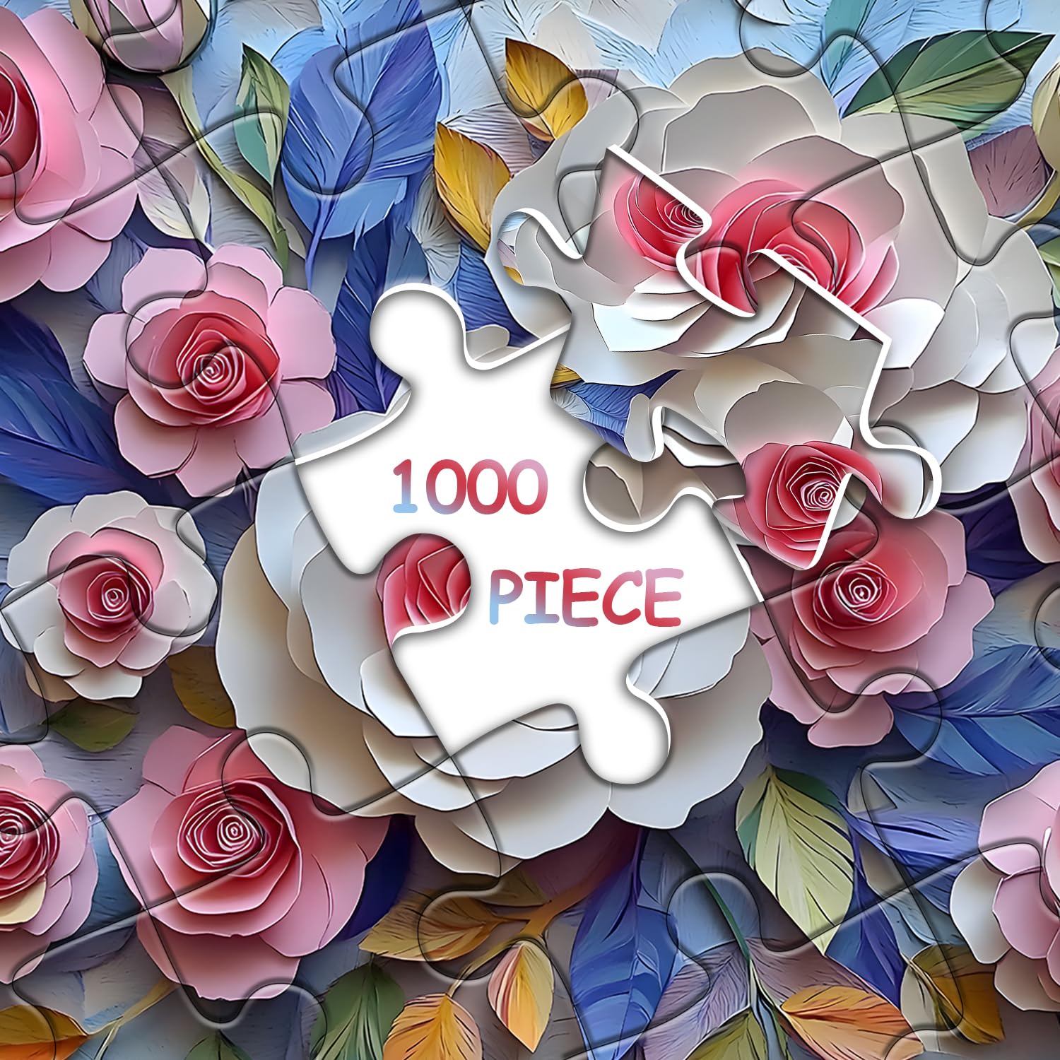 Floral,fiore Puzzles 1000 Pezzi Per Adulti, Puzzle Classici Con Stampa Ad Alta Definizione, Gioco Di Famiglia, Team Building, Regali Per Amanti O Amici 1000pcs (75x50cm