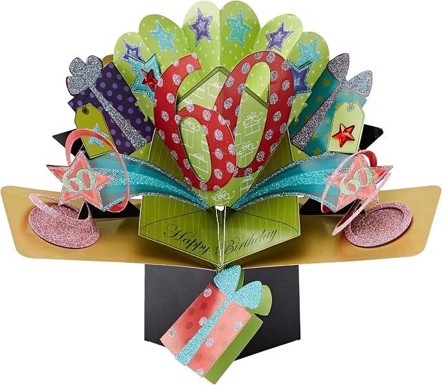 Second Nature Pop Up Greeting Card for a 60th Birthday Card