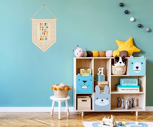 Miniatura 6 de Letrero de bandera con versículos bíblicos cristianos, regalos para bebés, recién nacidos, niños y niñas, pancarta, decoración de pared, regalo para