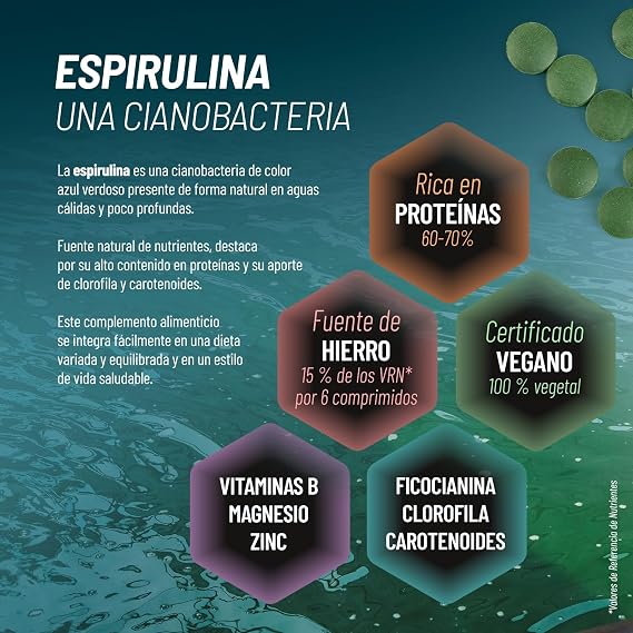 Organic Spirulina 500mg - 300 Tablets