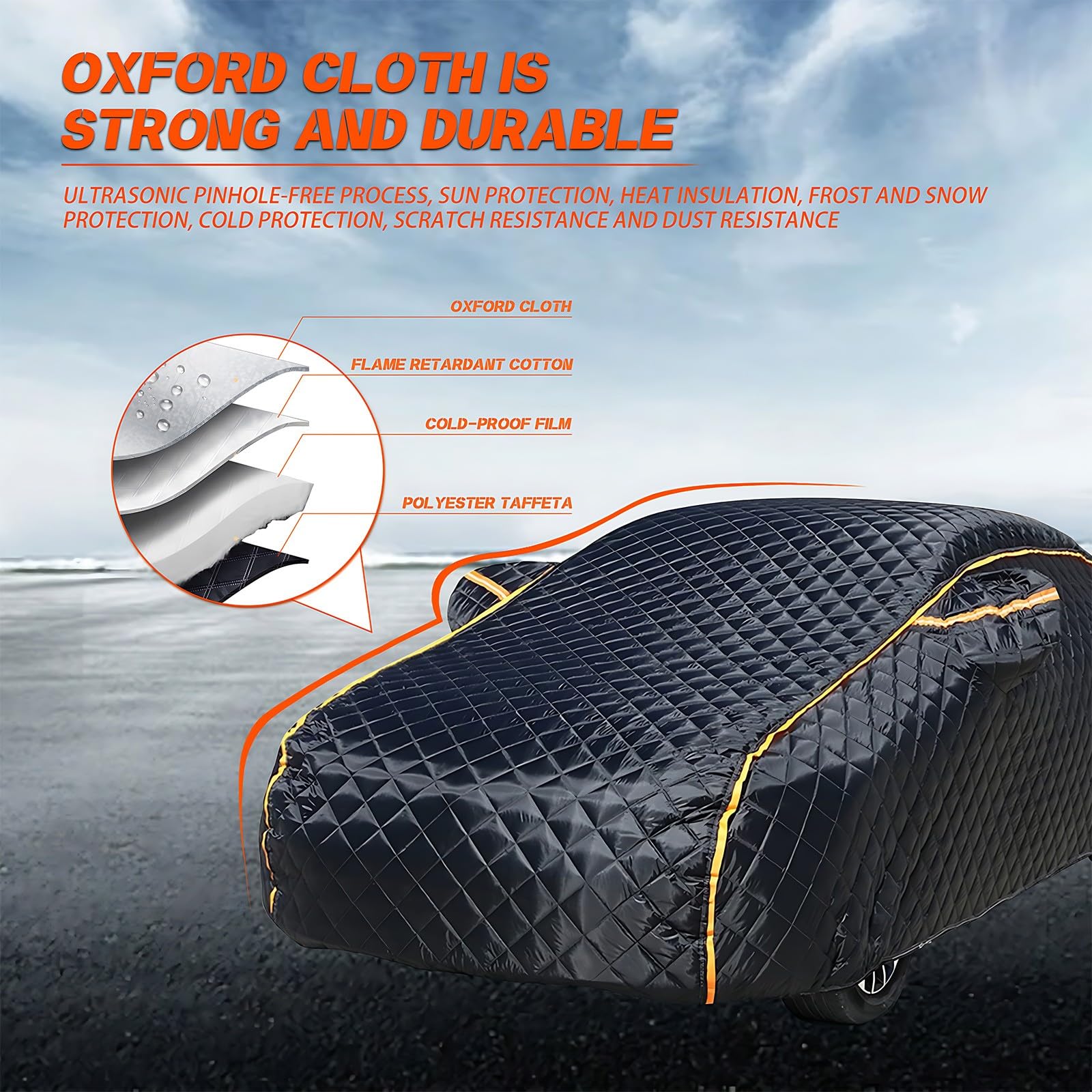 Bâche Voiture Extérieur Anti Grêle pour BMW 1 Series F20, Bache Voiture Coton épais, Housse de Protection Exterieur Anti-Rayures Anti-grêle Imperméable Respirante y1