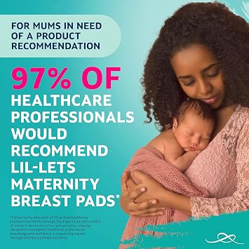 Lil-Lets Nursing Pads 120 Individually Wrapped, Ultra-Thin, Absorbent & Fragrance-Free Comfort & Protection for Nursing Moms Postpartum Maximum Adhesion for Leak & Chafing Nipple Protection