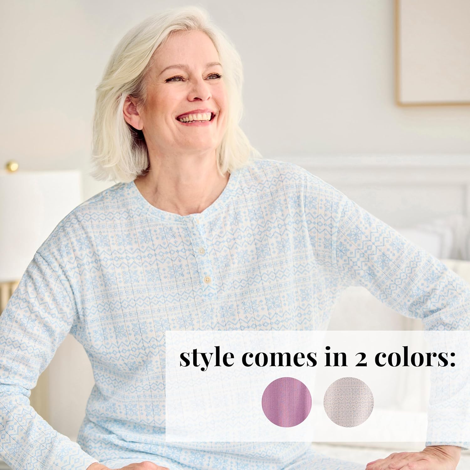 Peace Love & Dreams Henley Pajama 2 Pc Set - Image 4