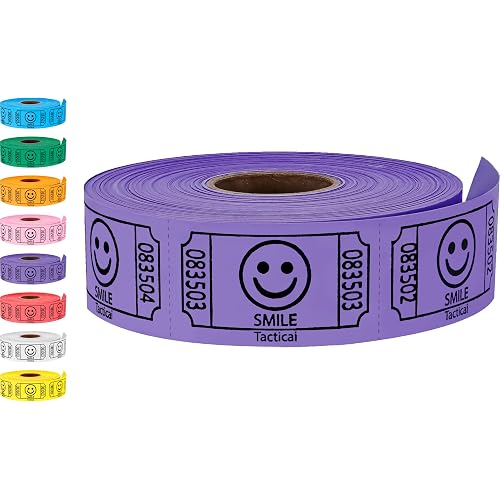 Tacticai 500 Smile Raffle Tickets, Single Roll, Purple