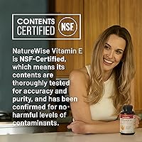 Vista 8 de NatureWise Vitamina E 400 UI Cápsulas blandas (180 mg DL-Alpha) - Libre de lácteos, gluten y soja, suplemento dietético antioxidante sin OGM