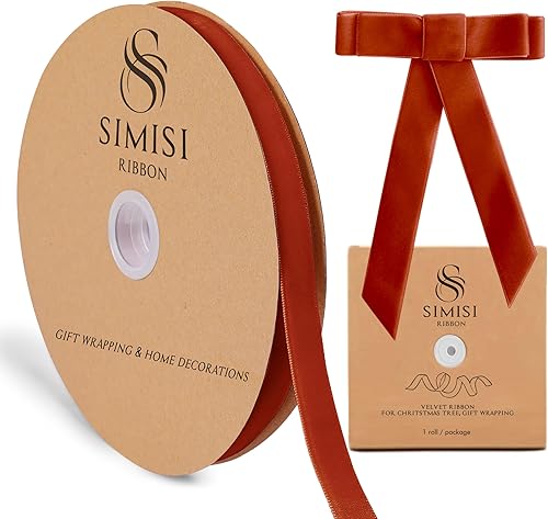 Miniatura 38 de Cinta de terciopelo rosa de 5/8 pulgadas, 25 yardas para árbol de Navidad, envoltura de regalos, ramo de flores, decoraciones de corona, fabricación