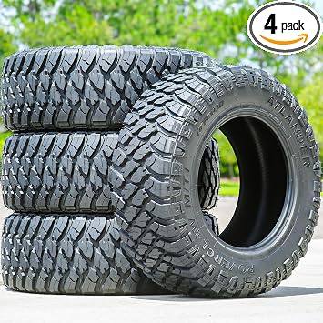 Set of 4 FOUR Atlander Roverclaw M/T I Mud Off-Road Light Truck Radial Tires-33X12.50R18LT 33X12.50X18 33X12.50-18 118Q Load Range E LRE 10-Ply RBL Raised Black Letters