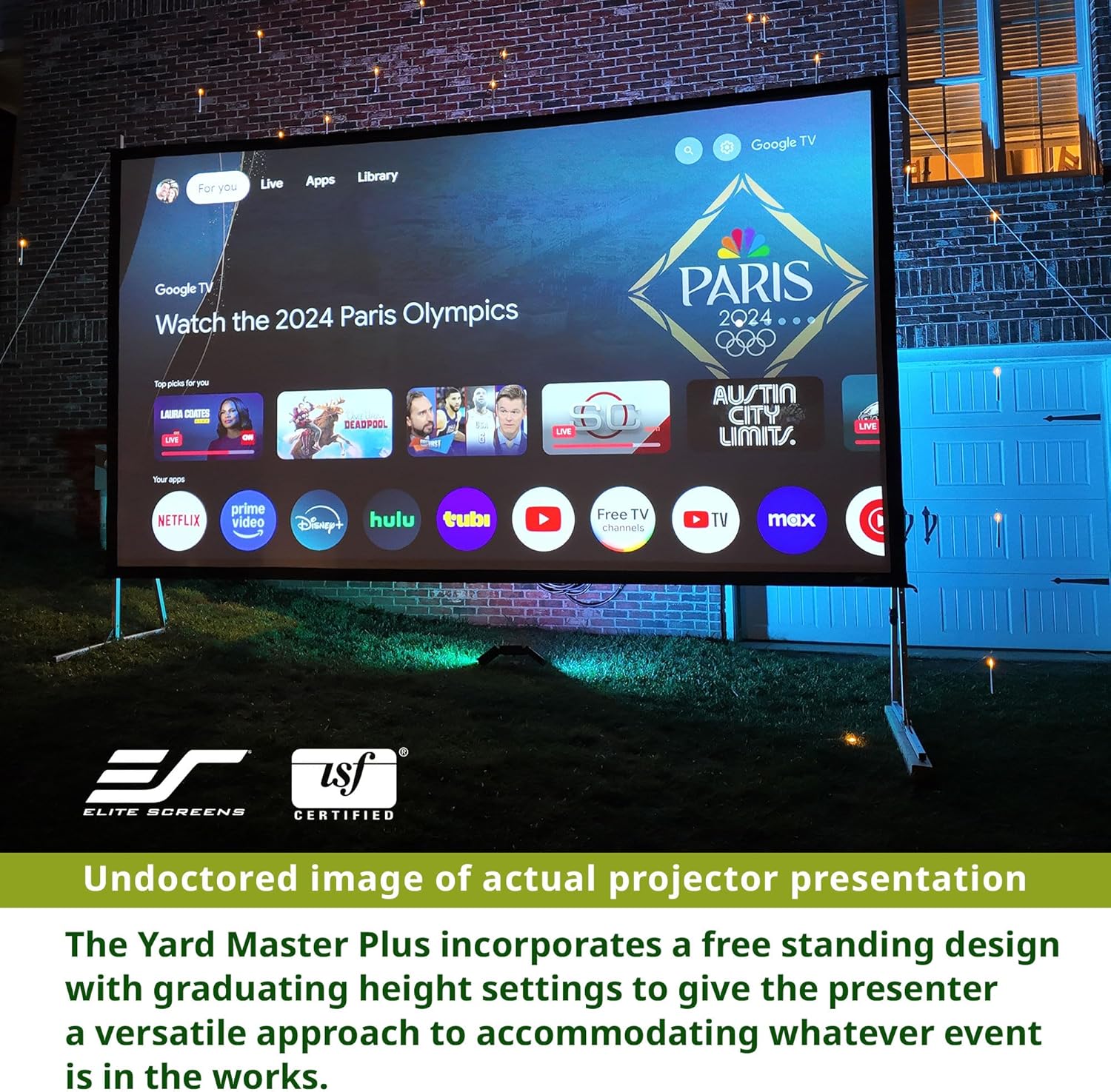 Elite Screens Yard Master Plus, 300-INCH 16:9 Height Setting Adjustable Portable Projector Screen, 4K HD Outdoor Indoor Movie Theater Front Projection, US Based Company 2-Year Warranty, OMS300H2PLUS 5 81fO2zCZluL. AC SL1500