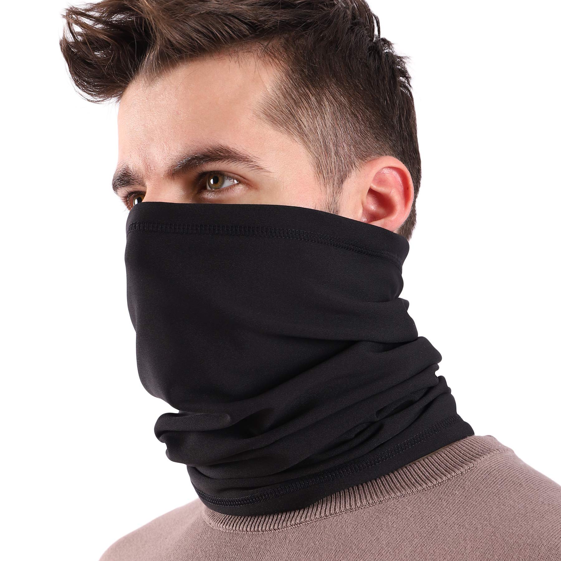 Arcweg Snoods Uomini Scaldacollo Pile Antivento per Uomini Donne Elastico Collo Ghetta Inverno Termica Multifunzionale Scaldacollo Collo Scaldacollo Per Corsa Sci Ciclismo Motoc