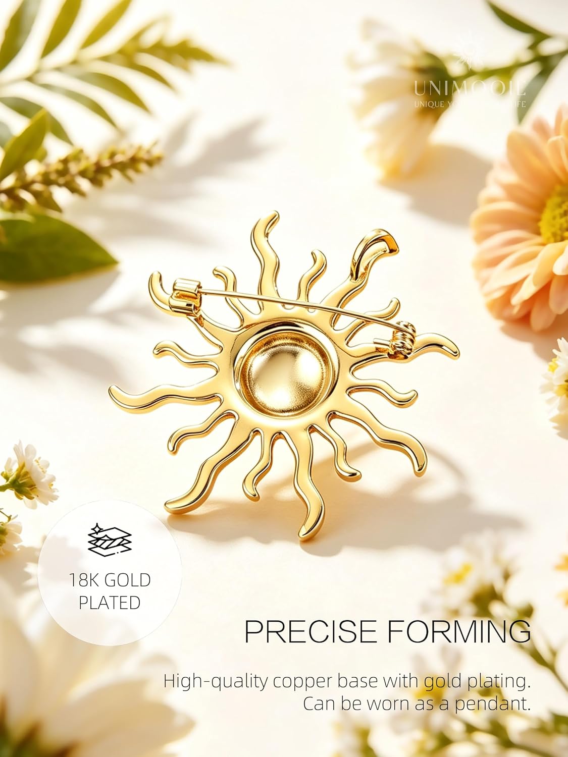 Vintage Gold Tone Bownot Straw Hat Vacation Summer Brooch Pin Women Relief Ginkgo Leaf Corsage Pin Women Gift Sun image 5