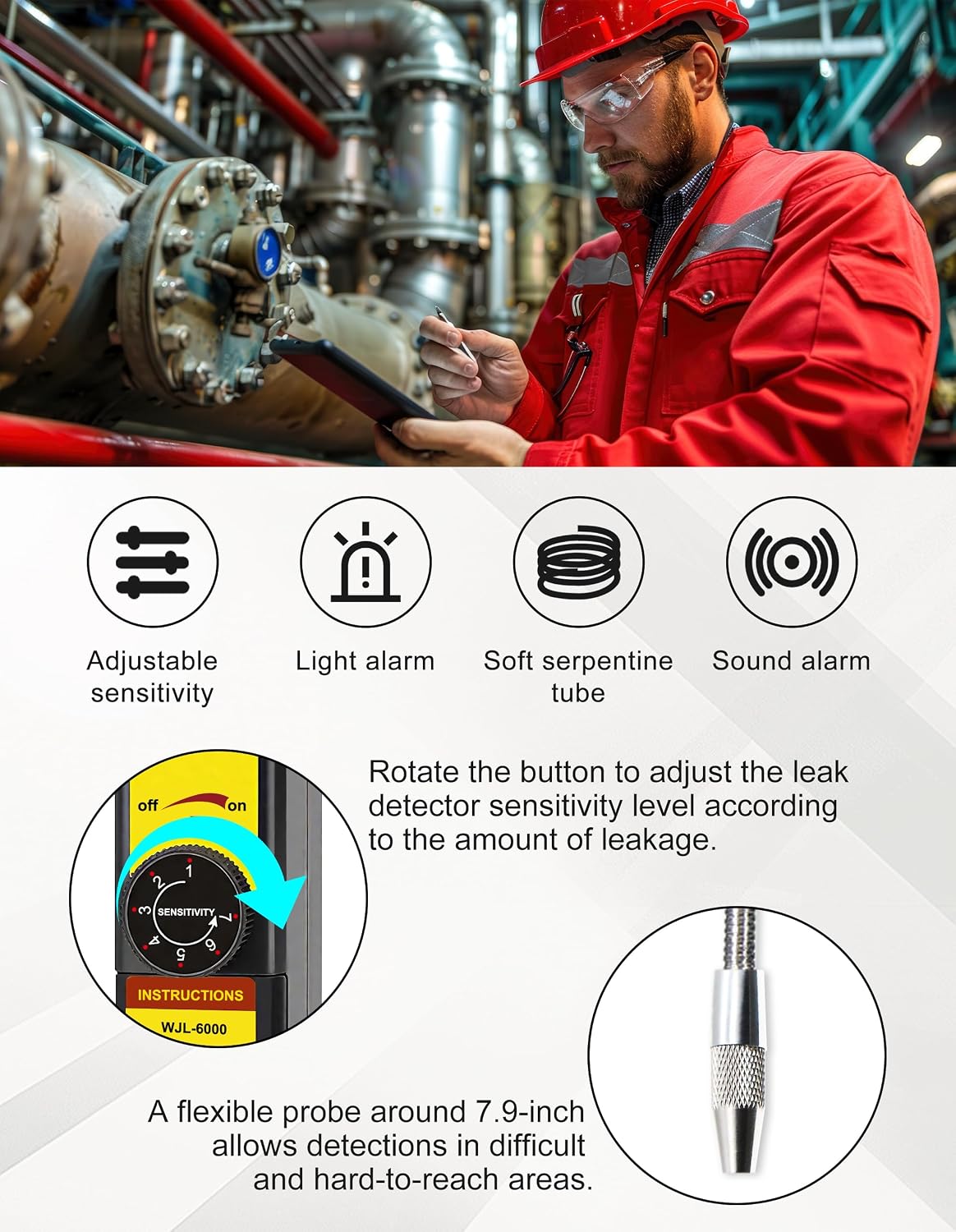 AMTAST WJL-6000 Adjustable Sensitivity and Flexible Probe