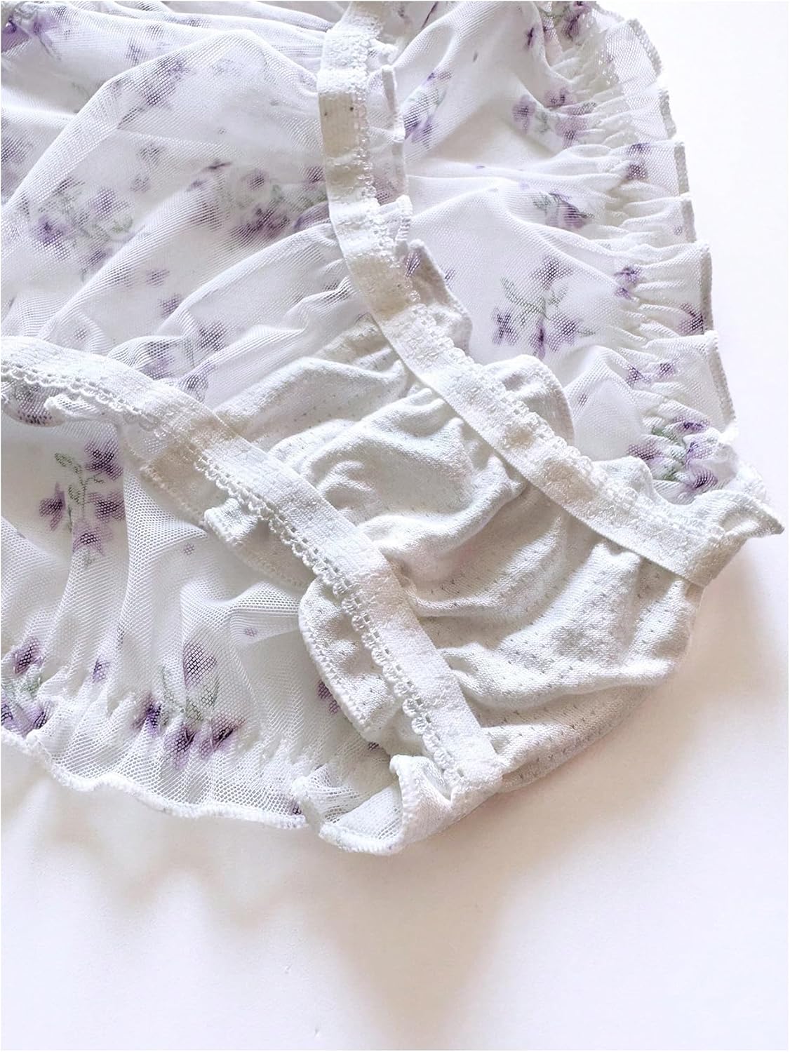 GORGLITTER Women's 5pack Cute Panties Floral Print Low Rise Frilly Panties Coquette Underwear Set - Image 4