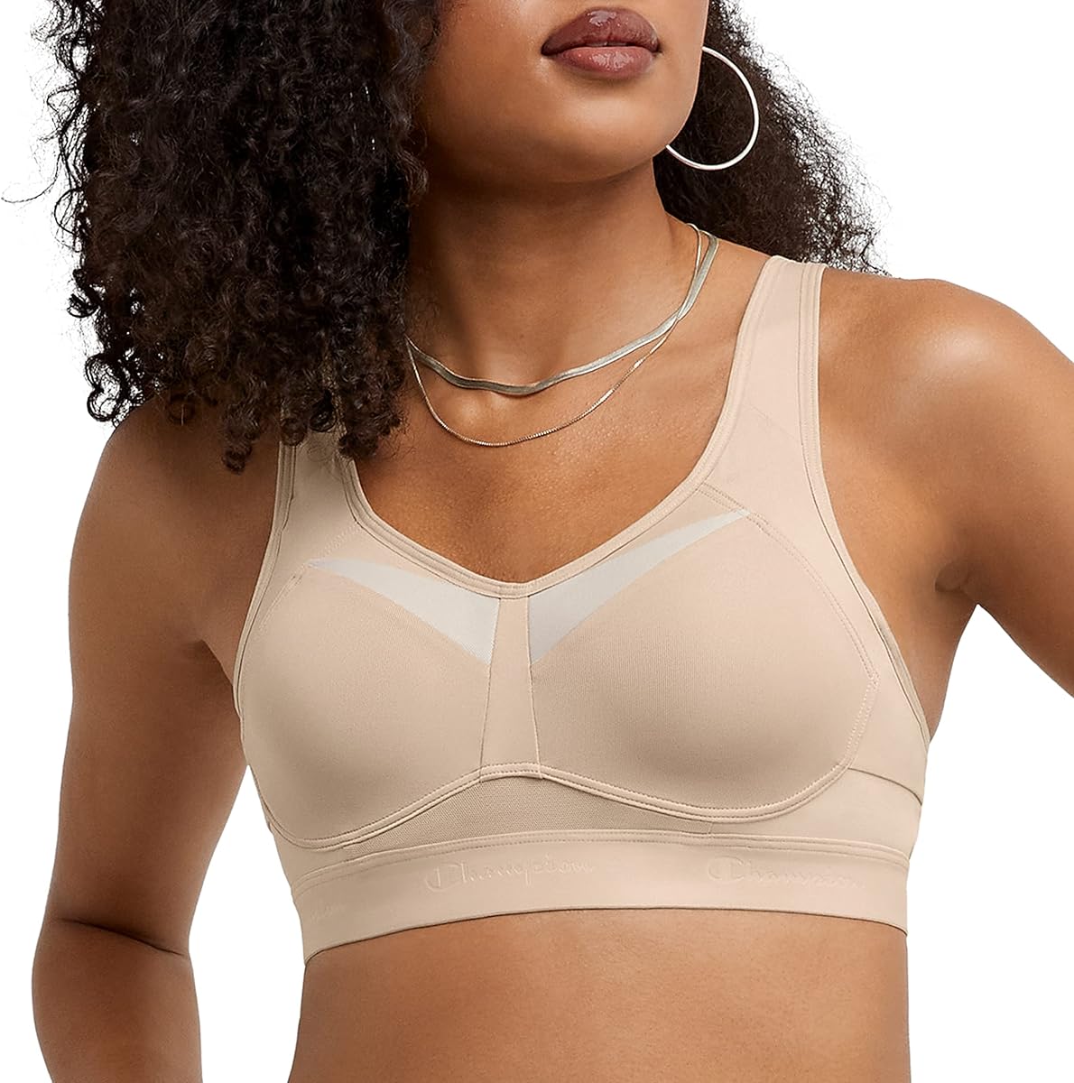 Champion Women's Sports Bra, Motion Control, Underwire Bra, High-Impact Sports Bra (Plus Size)