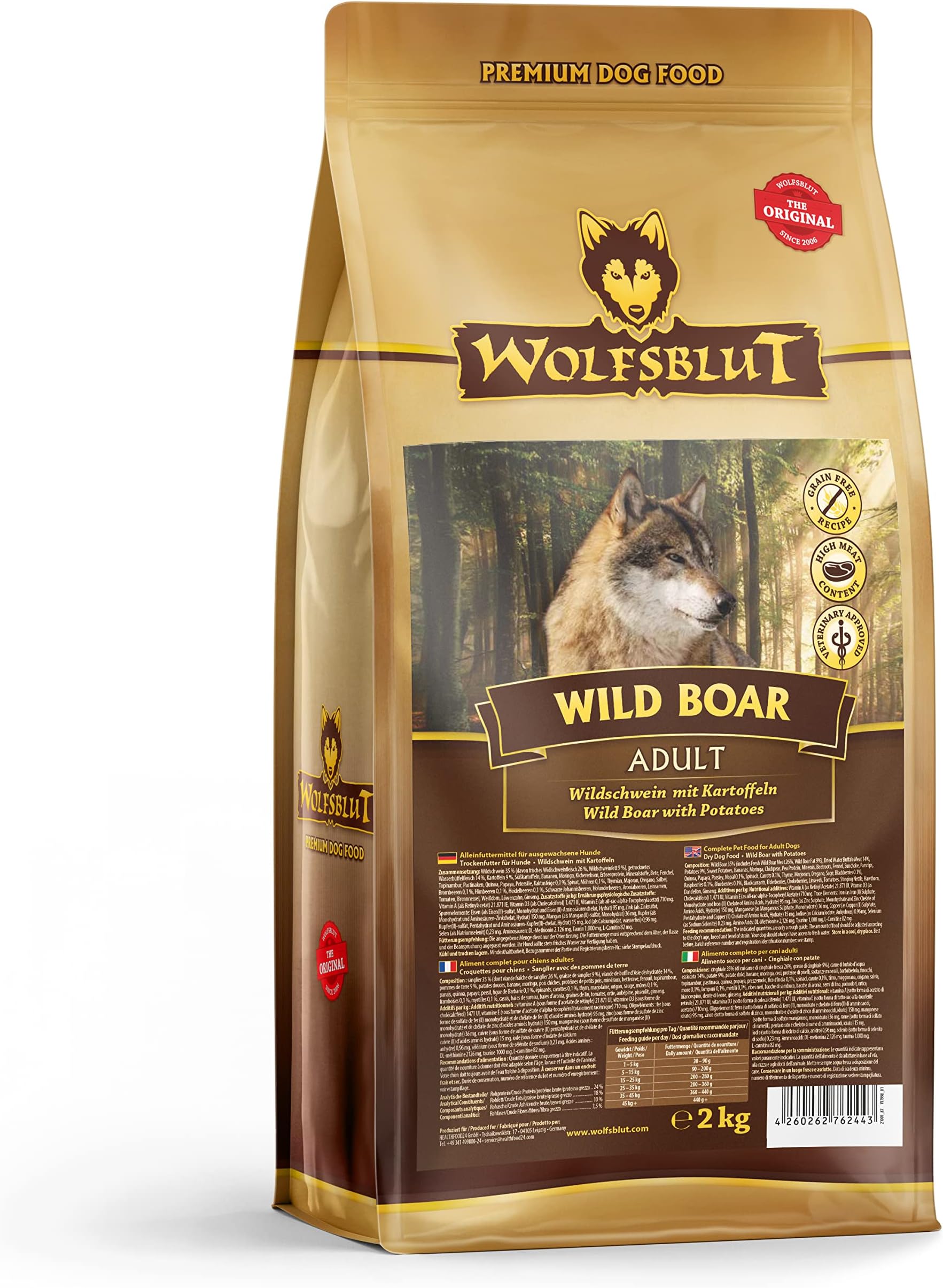 Wolfsblut Wild Boar, Pack of 1 (1 x 2 kg)
