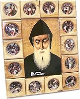 Vista 17 de Holy Land Market Stations of The Cross Icon Plaque All in Olive Wood from Belén (11.4 x 9.4 in o 11,5 x 9,5 pulgadas) (Divine Mercy)