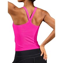 ATTRACO Ribflex Womens Workout Tank Top Built in Bra Ribbed Workout Top