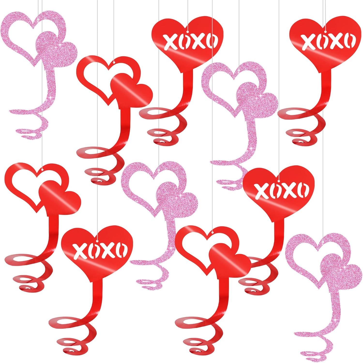 BEISHIDA Easter Hanging Swirl Decorations Pre-Strung Cute Bunny Ceiling Decorations for Easter Home School Office Spring Party Supplies 15Pcs