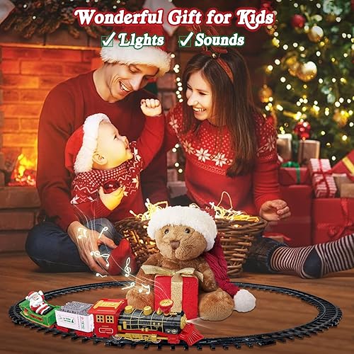 Miniatura 4 de Juego de tren para niños, decoración del hogar, tren alrededor del árbol, tren y pistas para niños, a partir de 3 años (B4299-64)