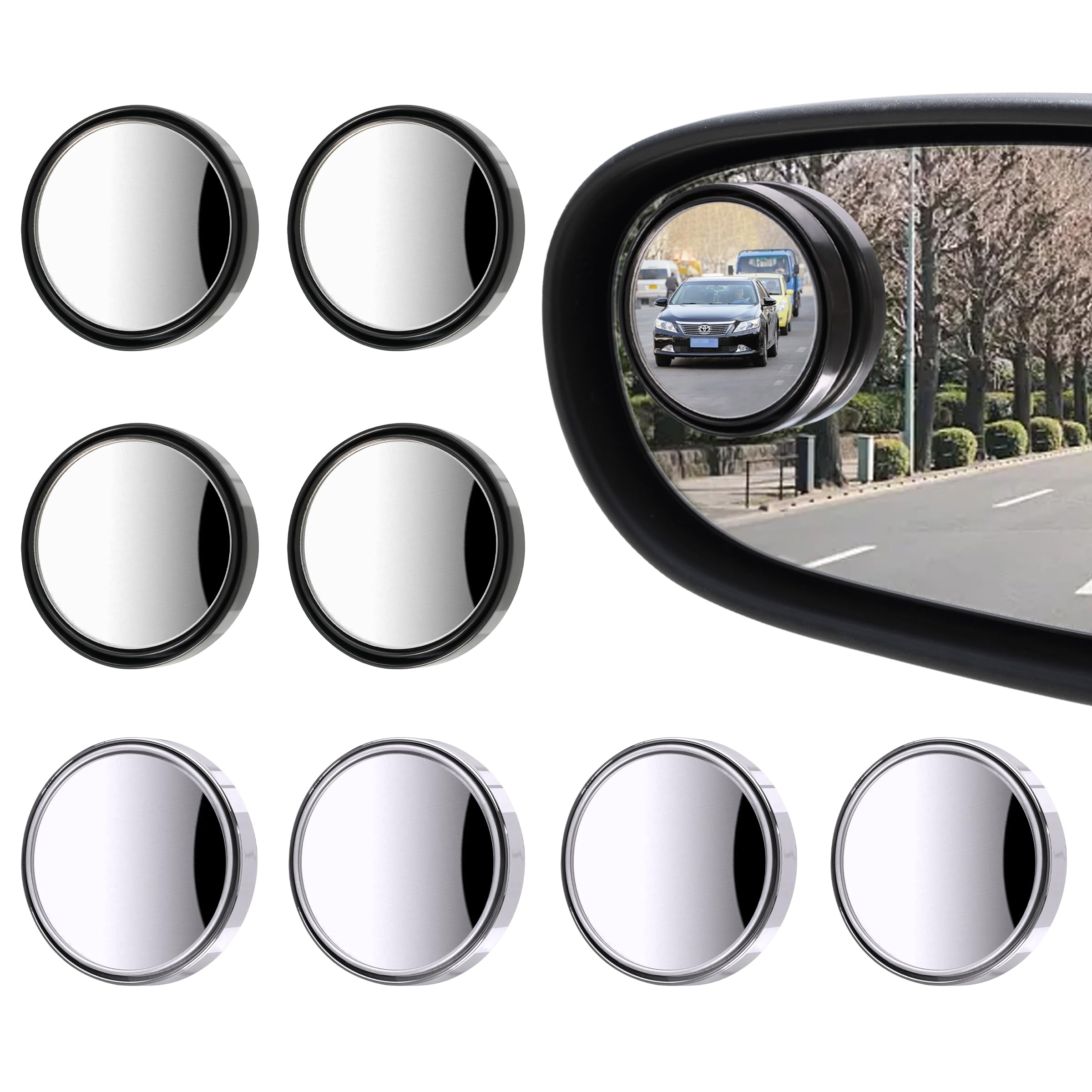 8 Pcs Blind Spot Mirrors for Car, 1.97’’ Round HD Convex