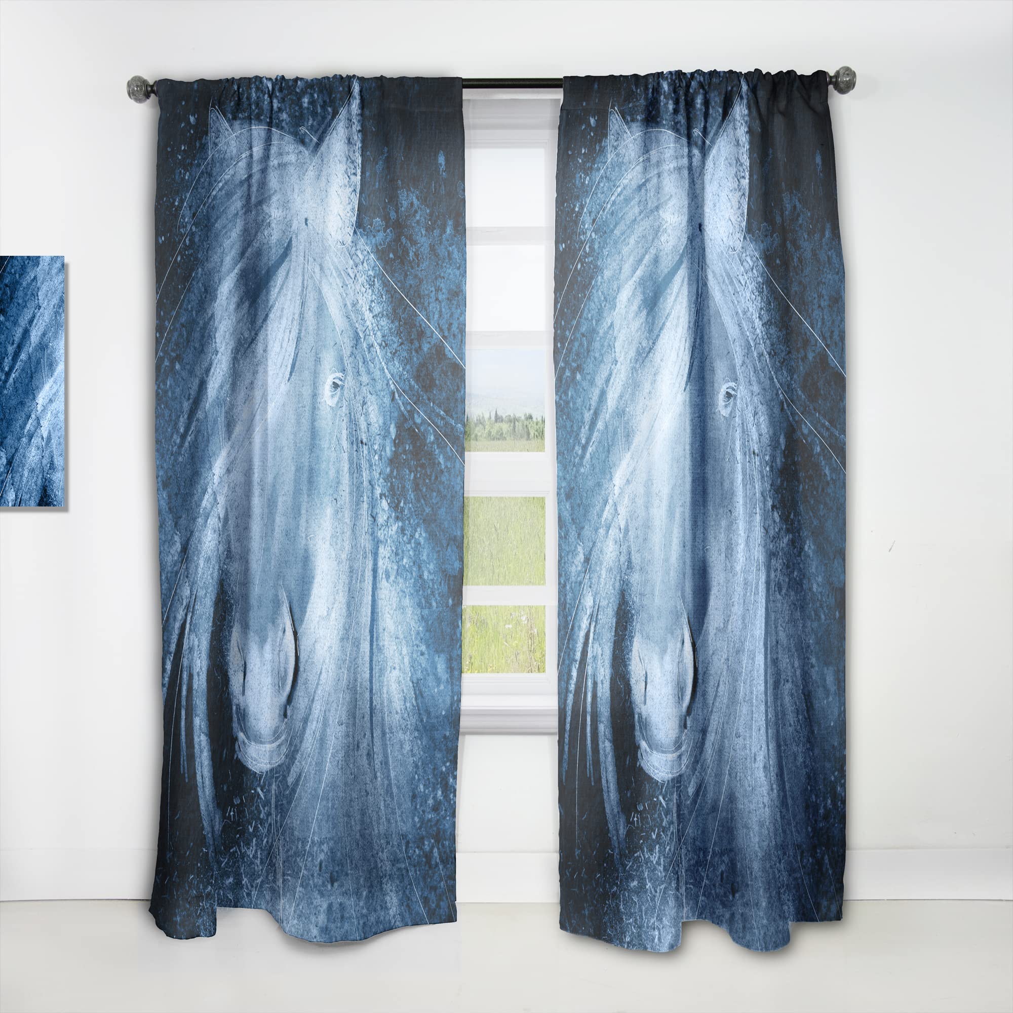 Rideaux Farmhouse Horse XII parfaits pour instaurer un style de campagne dans le salon
