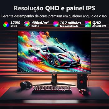 Monitor Gamer Z-Edge 27 polegadas, 2K QHD 1440P, IPS rápido, 240