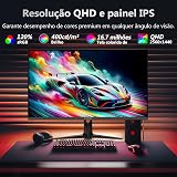 Monitor Gamer Z-Edge 27 polegadas, 2K QHD 1440P, IPS rápido, 240 Hz, MPRT de 1 ms, 16,7 milhões de cores, 2 x DP 1.4 e 2 xHDMI 2.0, Suporte VESA, sem bordas — imagem 4