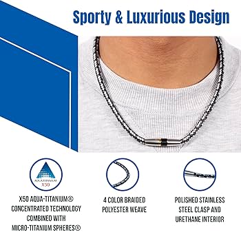 健康アクセサリー phiten RAKUWA NECKLACE HIGH-END III Phiten X50 High End III Necklace - Durable Braided Polyester