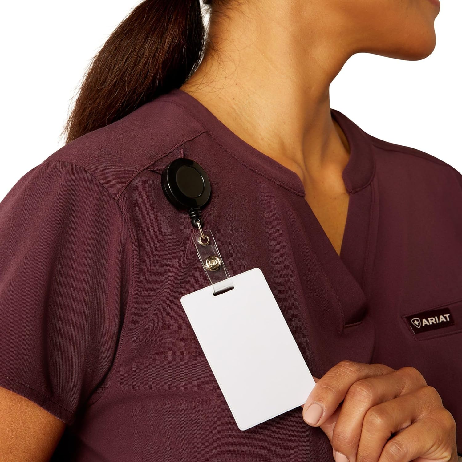 Ariat Womens Eliza Two Pocket Fashion Scrub Top - Image 3