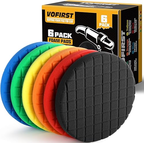 Miniatura 8 de 6 almohadillas de pulido para pulir, almohadillas de pulido de 5.5 pulgadas para pulidor, kit de almohadillas de esponja de pulido de reparación