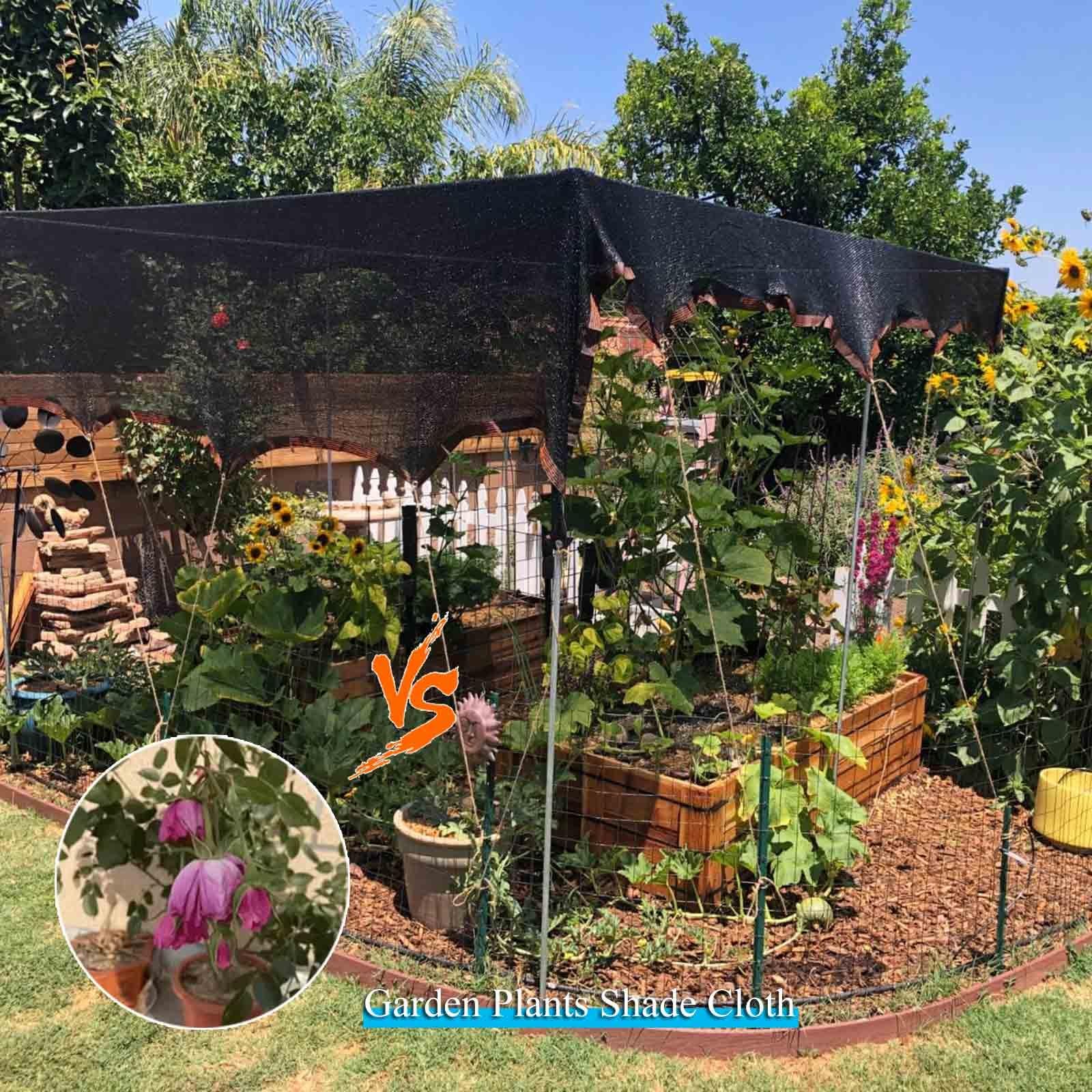 Tela de malla negra con protección UV para jardín e invernadero, 3 x 4 m, 3 x 6 m, 4 x 4 m, 4 x 5 m, 4 x 6 m, 7 x 8 m, 8 x 10 m, malla de sombra duradera para plantas