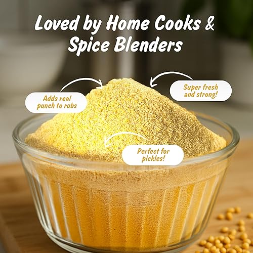 Miniatura 3 de Mostaza molida orgánica USDA probada en laboratorio, bolsa resellable de 4 onzas, Mostaza Amarilla Molida, Peeli Sarson