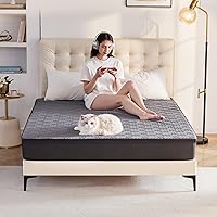 Vista 5 de BDEUS Protector de colchón impermeable tamaño individual con correas, funda de cama silenciosa con bolsillo profundo ajustable de hasta 18 pulgadas