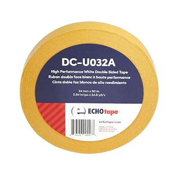 ECHOtape DC-U032A Double-Sided Tape Heavy Duty White .94 in x 54.6 yd