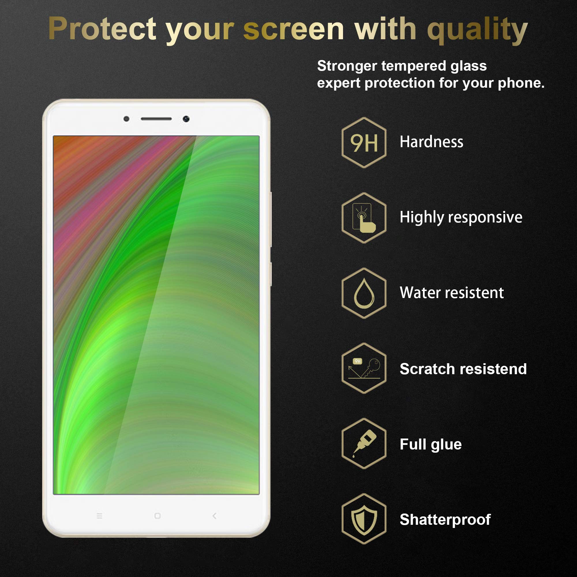 Cadorabo Vetro Temperato per Xiaomi Mi Mix 2S - Protezione Schermo 9H