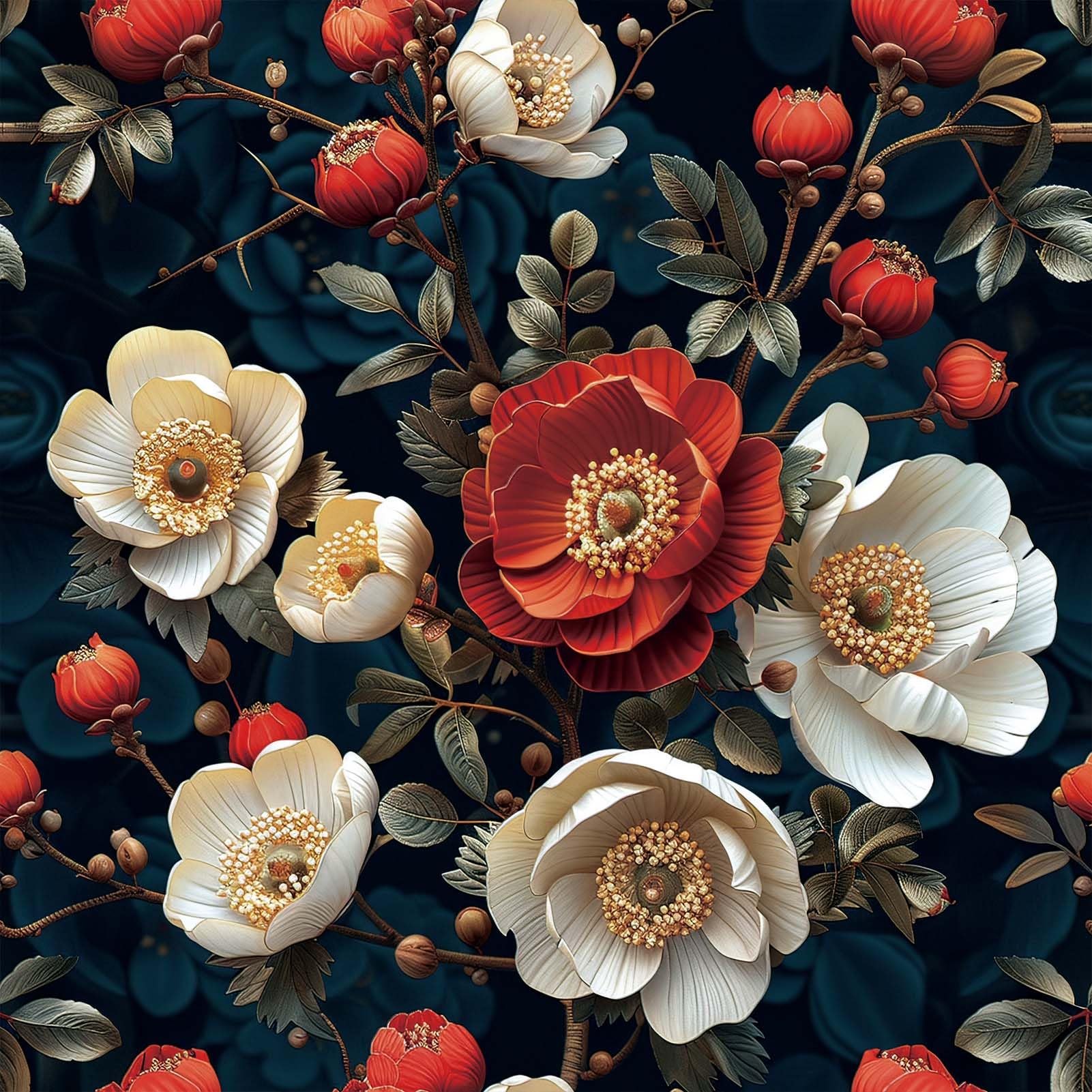 FLFK Gothic Black Wallpaper Peel and Stick Vintage Floral Wall Paper 16in x 128in(40cm x 325cm) Self Adhesive Removable Vinly Contact Paper for Bedroom Bathroom Shlef Cabinet Drawers Décor — view 26