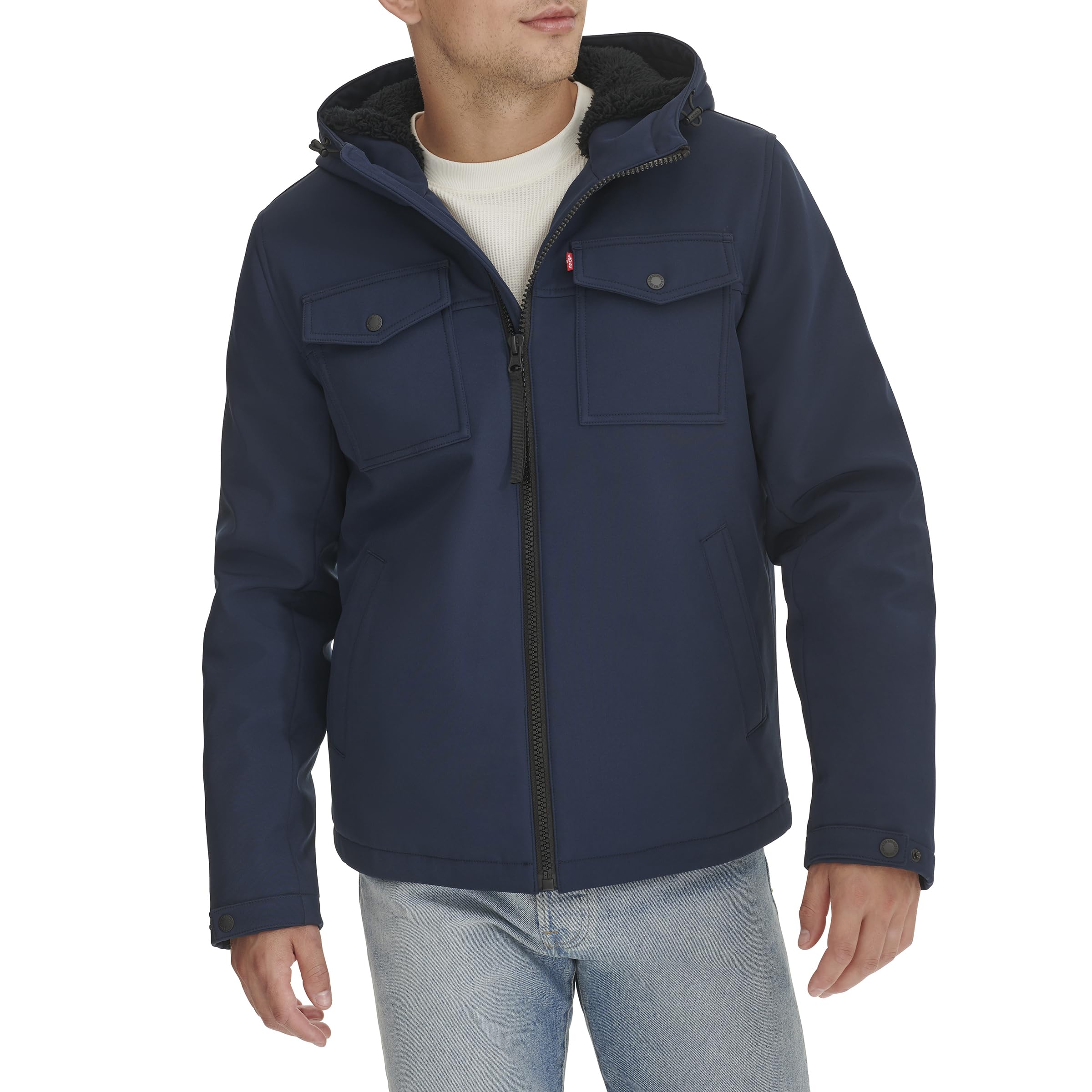 Levi's Men's Soft Shell Two Pocket Hooded Trucker Jacket
