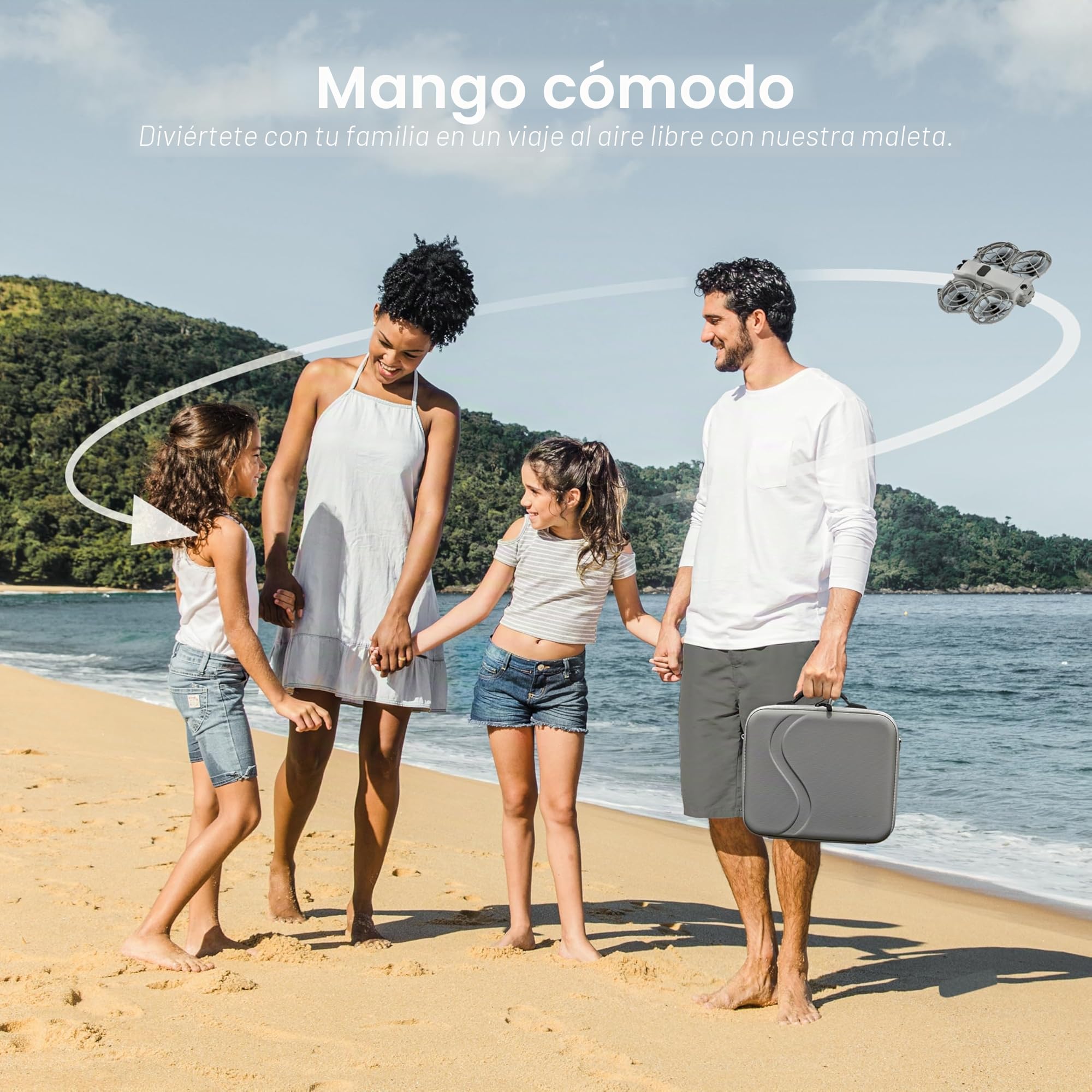 STARTRC Bolsa de Transporte para dji Neo 2 Fly More Combo | Estuche Protector de Cuero PU con Correa Hombro, Maletín para Mando RC‑N3, Baterías y Estación Carga | Accesorios Dron