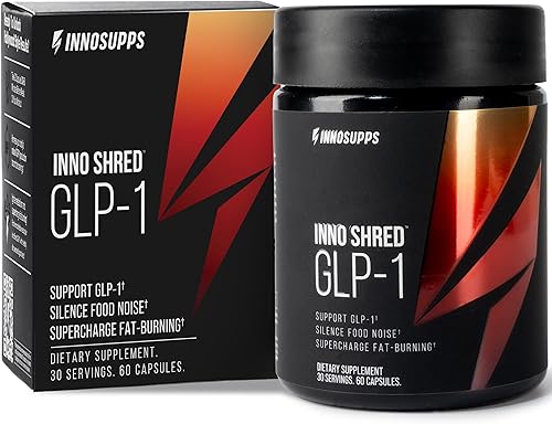 InnoSupps Inno Shred GLP-1 - Soporte termogénico + apoyo apetito + energía* - berberina + cromo - 60 cápsulas. 30 porciones.